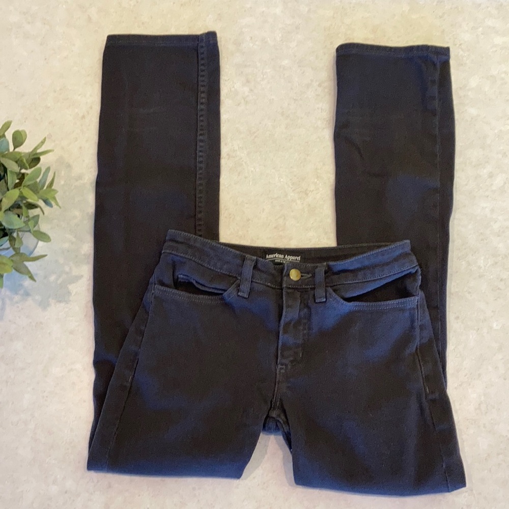 American Apparel charcoal Gray straight leg jeans